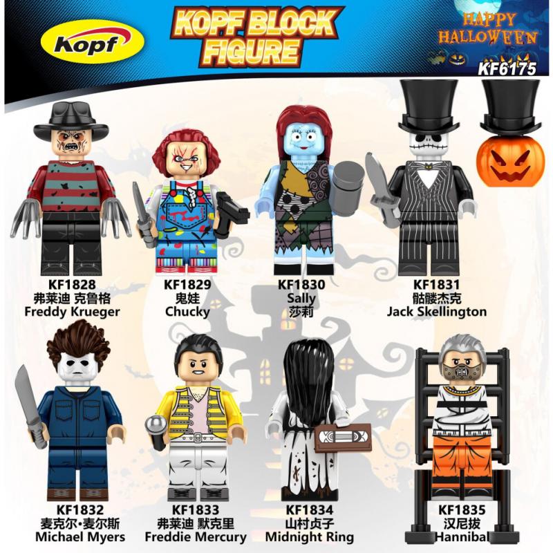 24pcs Fit Lego Halloween Jack Jason Attack Yellow Cloak Master Jimmu Renzi Toys Minifigures Toys