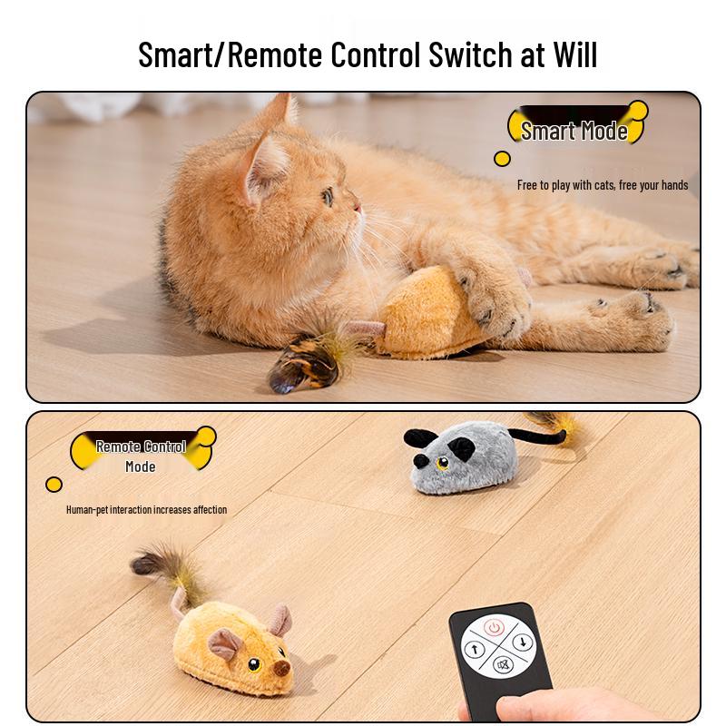 Remote Control Tail-Wagging Electric Pet Toy: Self-Entertainment Decompression Gadget for Cats and Dogs.