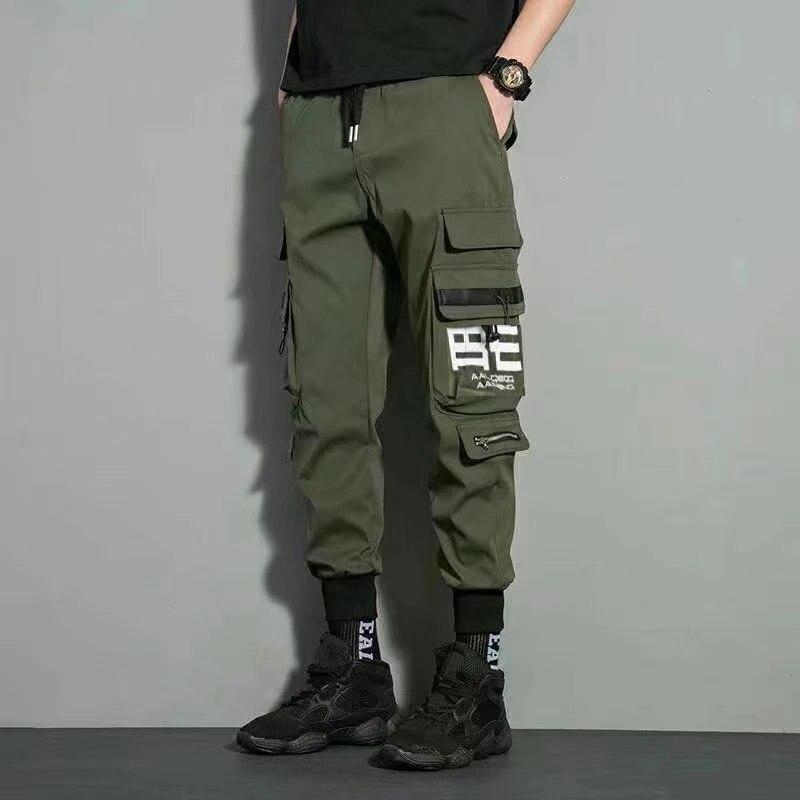 Classic Design Multi Pockets Cargo Pants Men's Casual Loose Fit Drawstring Cargo Pants Joggers For Spring Summer Outdoor