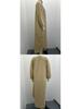 New Women's Cotton Linen Long Sleeve Cardigan Dress for Autumn and Winter