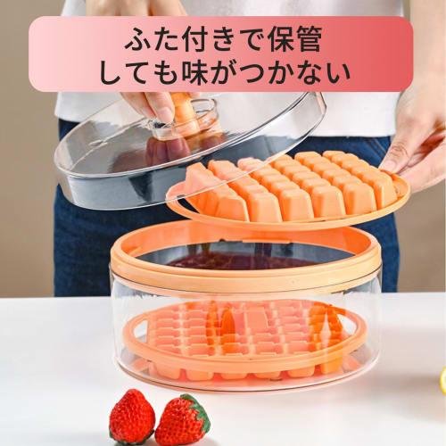 Double-layer Ice Tray with Lid, Cute and Portable, Silicone Ice Maker with Airtight Lid for Easy Access, Durable and Portable, with Storage Box, Perfe