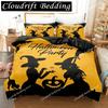 Halloween Bedding Set Soft Polyester 3D Print Quilt Cover for Room Decor Single Twin Queen Size Pumpkin Ghost Duvet Cover Set