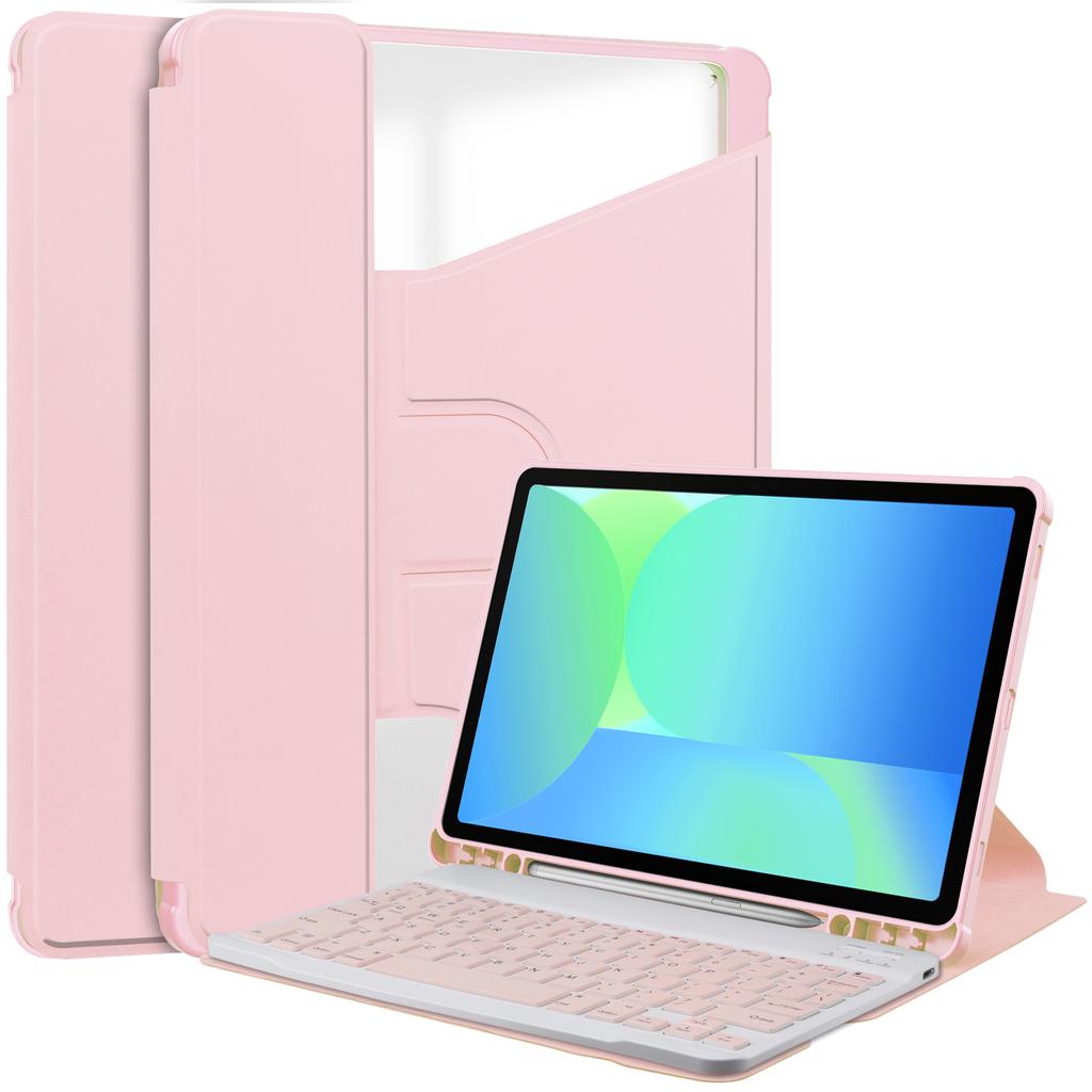 Etui na Samsung Galaxy Tab S10 FE/S9 FE Obrotowa podstawka 360° Skóra PU+Akryl Pokrowiec na tablet (Bez klawiatury)