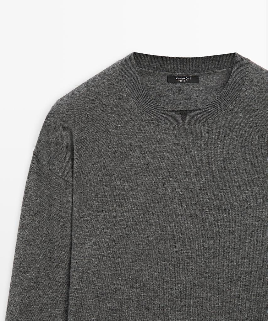 Masimodutti Wool Blend Fine Knit Sweater