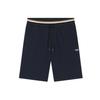BOSS Mens Fleece Striped Tapered Sweat Shorts