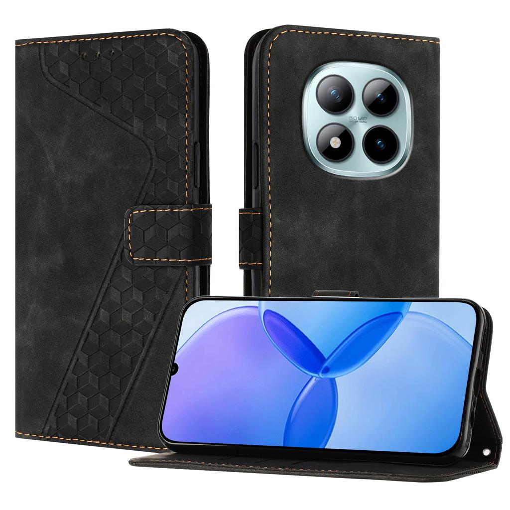For Xiaomi Redmi Note 15 Pro+ 5G Leather Case 7-Shaped Pattern Wallet Stand Shockproof Phone Cover