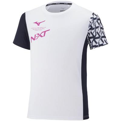 Mizuno Training Short Sleeve UPF Slim Size White X Deep Size S N-XT Wear, T-Shirt, 15, Fit, 32JA2720, Navy,
