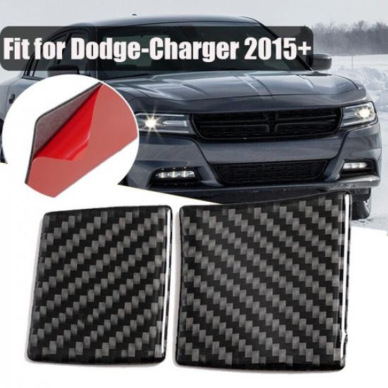 Real Carbon Fiber Steering Wheel Side Panel Trim Fit For Dodge Charger 2015-2022