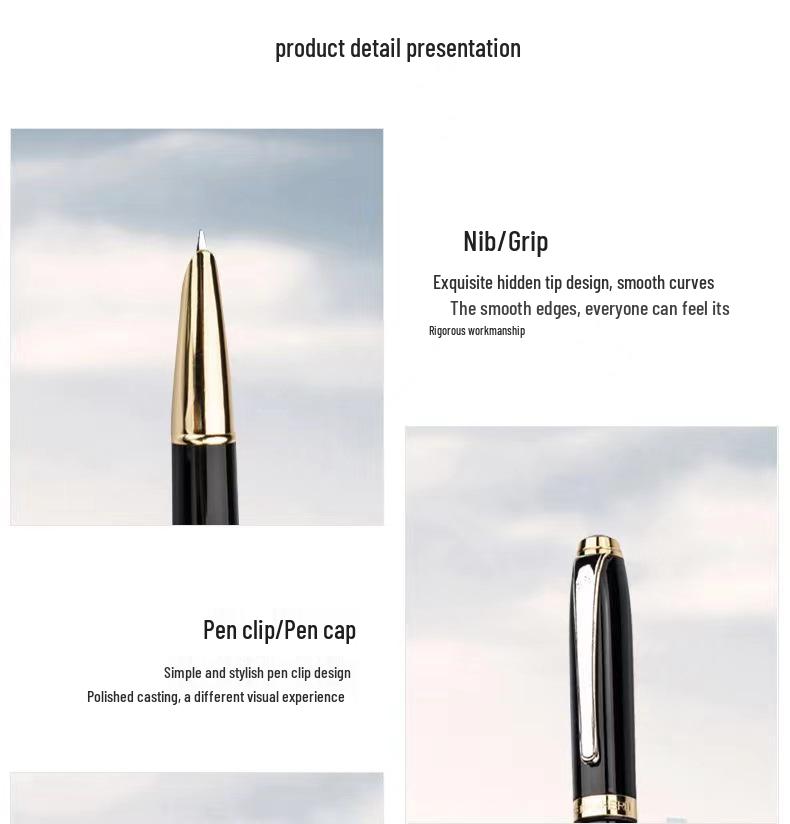 HERO 756 Gold Iridium Nib Fountain Pen - Business, Office, Student Writing, High-Grade Gift Box
