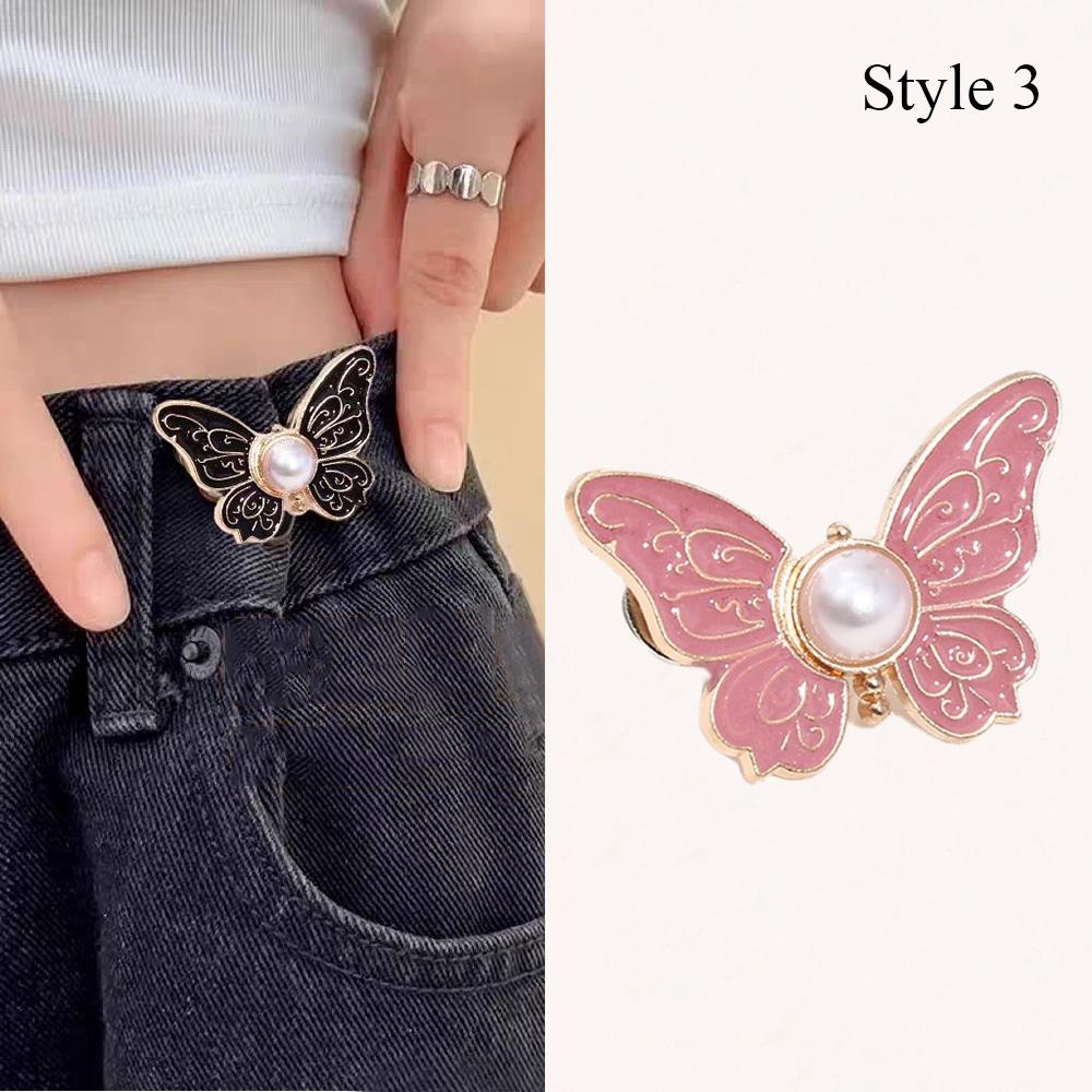 Cataramă Ajustabilă Tip Fluture pentru Talie, Cataramă Metalică Detașabilă, Închizătoare cu Capse Reutilizabilă, Instrument pentru Strângerea Taliei, Accesorii pentru Îmbrăcăminte