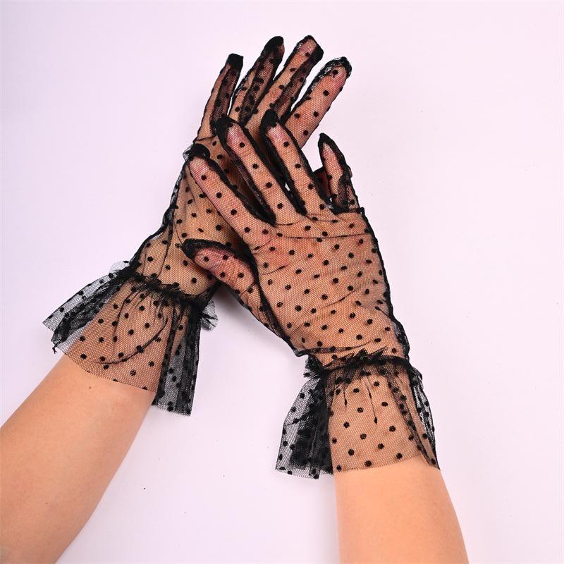 Outdoor UV-proof Riding Screen Display Party Household Lace Breathable Gloves