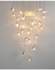 Modern American Cherry Crystal LED Chandelier for Staircase or Restaurant