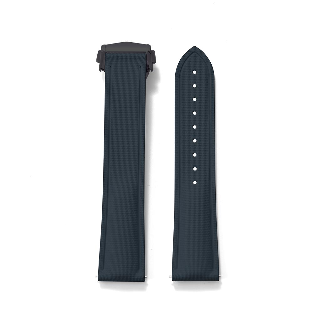 Premium Grade Soft FKM Rubber Watch Strap 20mm 21mm 22mm Perfect Fit Flat End Universal Quick Release Watch Strap