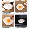 BPA Free Egg Steamer Heart Shape Microwave Poacher with Lid & Handle Heat-Resistant Food-Grade PP Convenient Kitchen Utensil Cooker for Tender