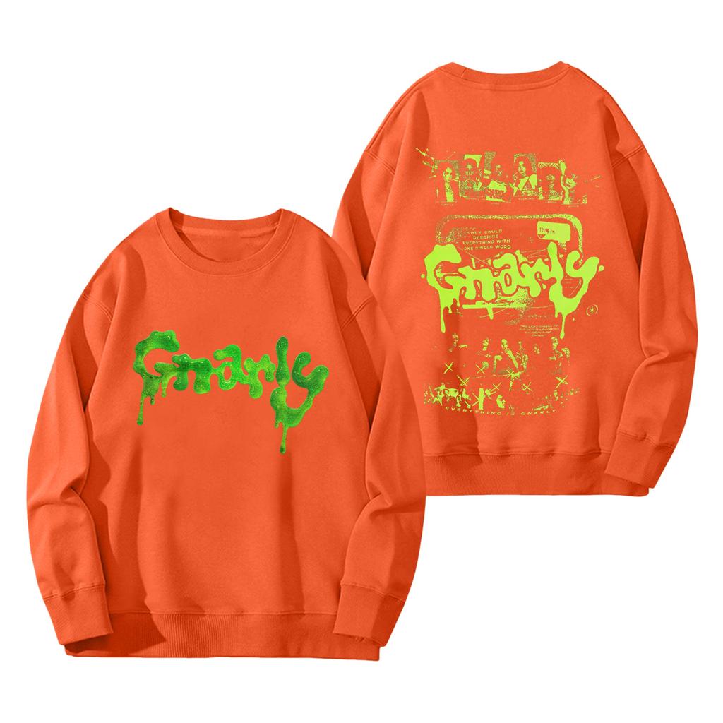 Women's Fashion Long Sleeve Print Round Neck Loose Pullover Sweater Top