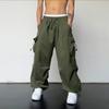 New Summer Work Pants for Men's Japanese Retro Charge Pants Loose Multi-pocket Parachute Casual Trousers