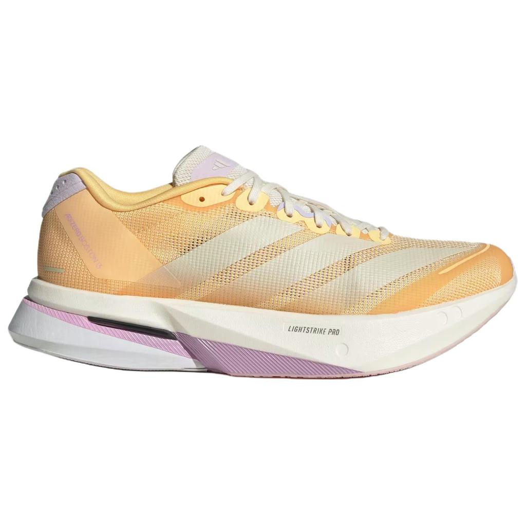 Adidas Adizero Boston 13 Comfortable Fit Rebound Support Breathable Running Shoes Women sneaker Light-Orange White KK1291