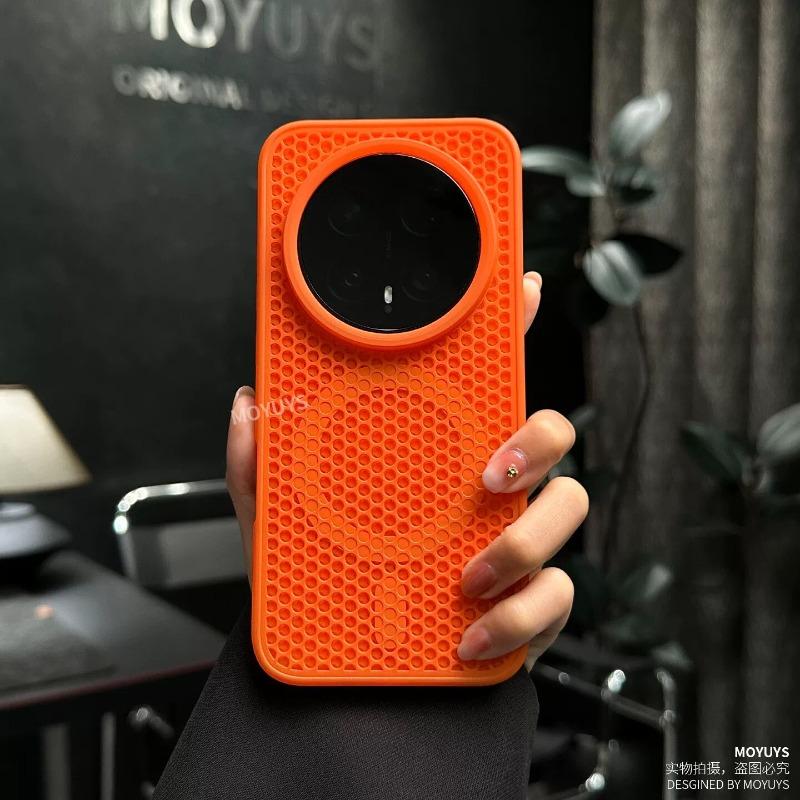Custodia per Honor Magic 8 Pro con Foro per Dissipazione del Calore a Nido d'Ape Magnetico, Cover in Silicone per Telefono, Paraurti Resistente alle Impronte Digitali e alla Polvere