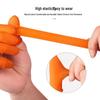 Disposable Orange Latex Finger Cots - Thick, Dust-Free, Powder-Free, Wear-Resistant, Anti-Slip, Pitted.