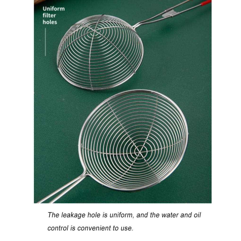 Skimmer Spoon Frying Vegetable Stainless Steel Strainer Scoop Nonslip Handle Cookware Cooking Tool Kitchen Accessories