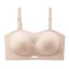 tube top strapless underwear women gather non-slip, anti-drop shoulder lift, anti-drop small chest, sub-breasts, seamless back bra