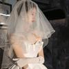 Short Wedding Veils Two Layer Bride Head Gauze New Bridal Veil  Bride Accessories