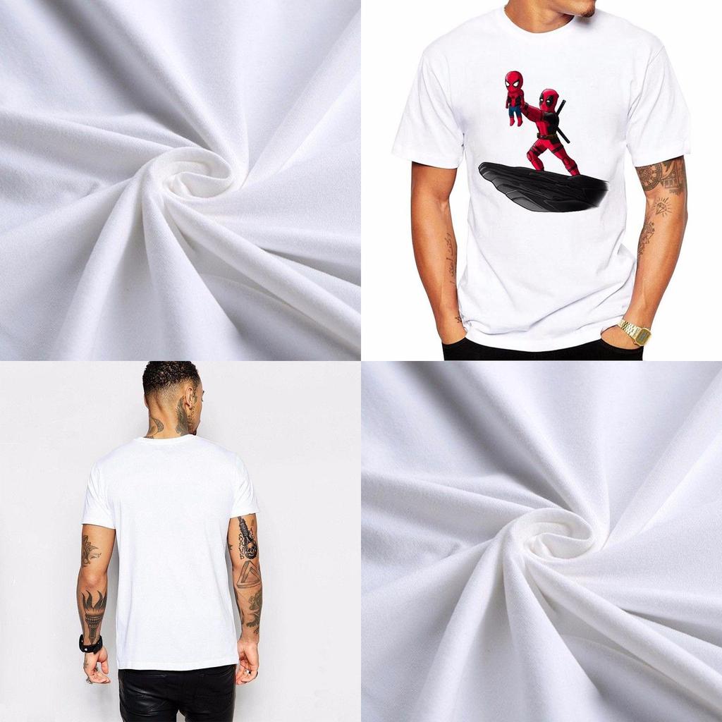 Deadpool Fashion Funny Spider Men Printed Casual Short Sleeve Tshirt Tops Tee
