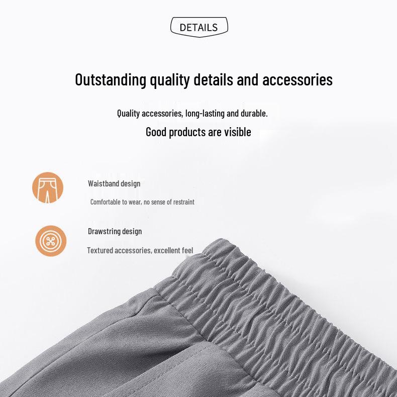 Black Ice Silk Men's Loose Casual Sports Shorts