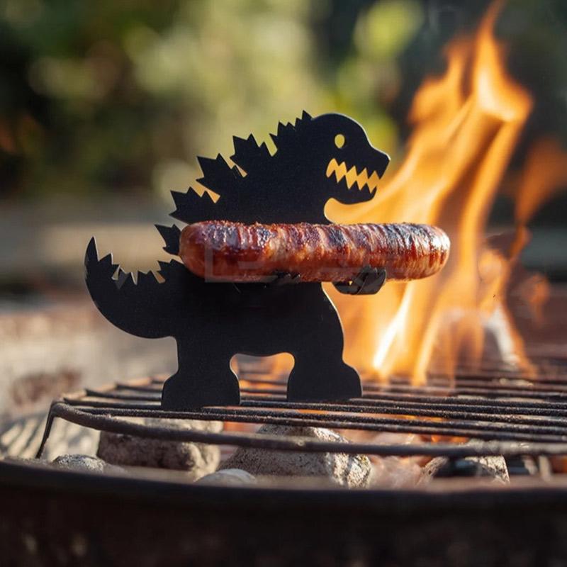 

Funny Monster Grill Stainless Steel Bbq Grill Happy Flame Hotdog Roaster Sausage Barbeque Meat Grill Cooking Camping Bbq Tools (As shown-16003)-