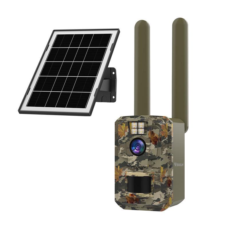 4G Solar-Powered HD Night Vision Hunting Camera with Wide-Angle CMOS Sensor and Cloud Storage