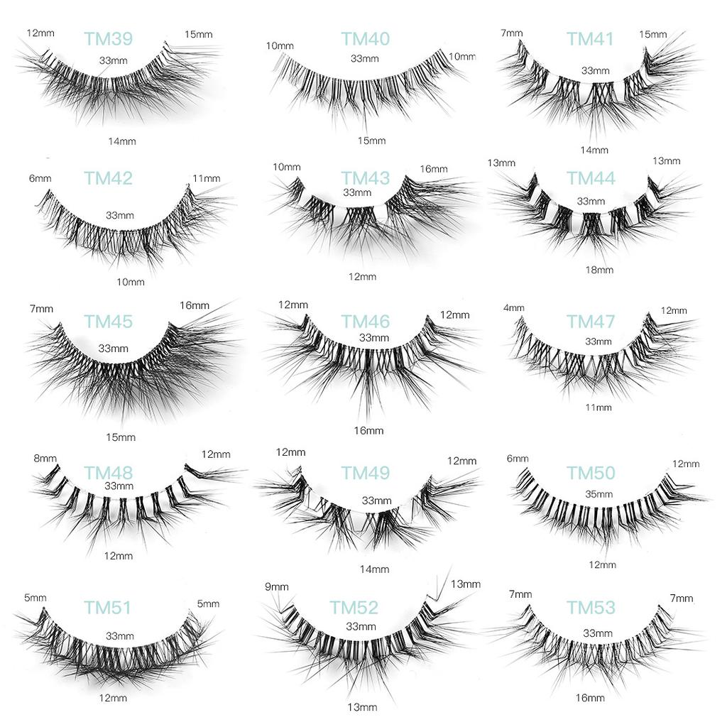 Transparent Terrier 5 Packs L-Shaped False Eyelashes Natural Comic Barbie Eyelashes Little Demon Eyelashes