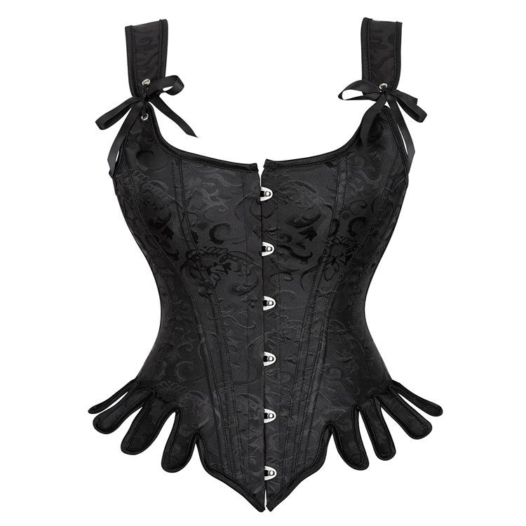 

Clearance Retro Fan-shaped U-neck Bodycon Waist-cinching Shapewear with Tummy Control Small чёрный