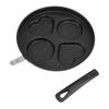 Black Frying Pan Aluminum Alloy Omelette Pan Durable Egg Frying Pan  Pancake Bacon Burger