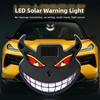 Solar LED Warning Light DIY Car Decoration Lights Gifts Car Devil Eye Decorative Light