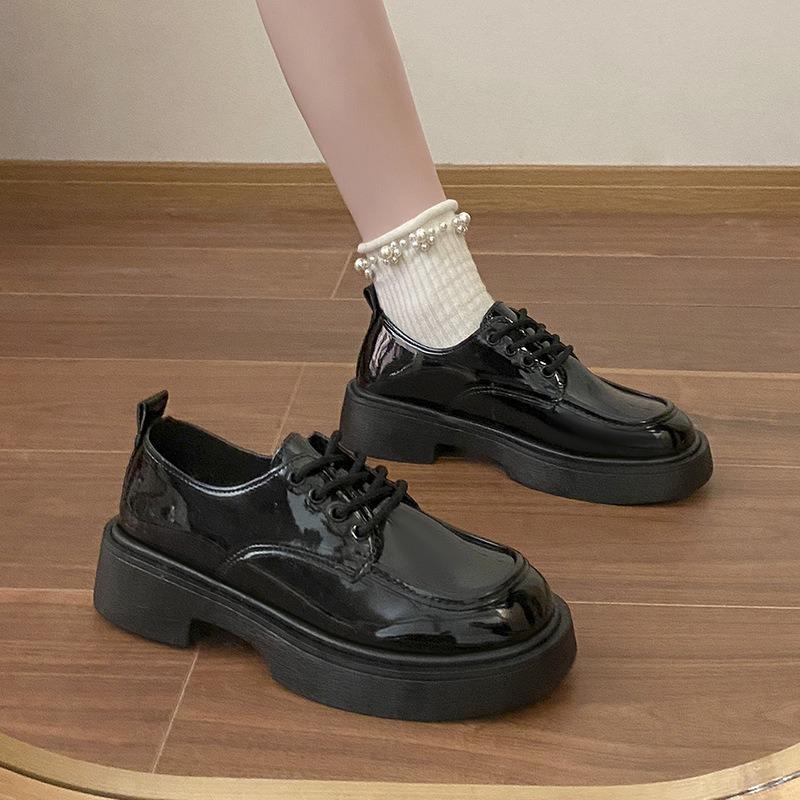 Fashion Women Derby Shoes 2025 Spring British Style Loafers Round Toe Platform Casual Sneakers for Women New Fashion Shoes Zapatos Mujer