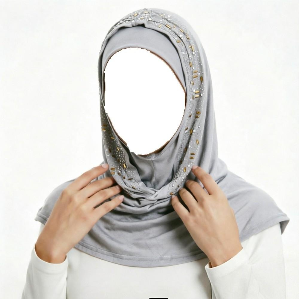 Soft Elastic Instant Hijab Cap Stretchable Head Wrap Hat Fashion Pull on Hijab Daily Wear