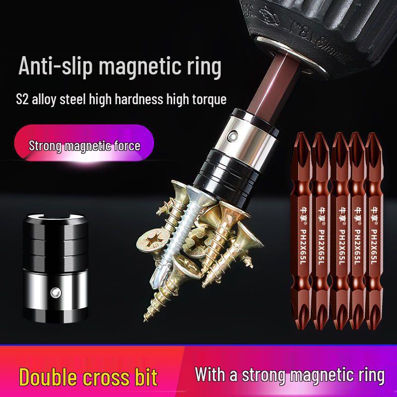 Magnetic Phillips Electric Screwdriver Bit Set with Extended Heads