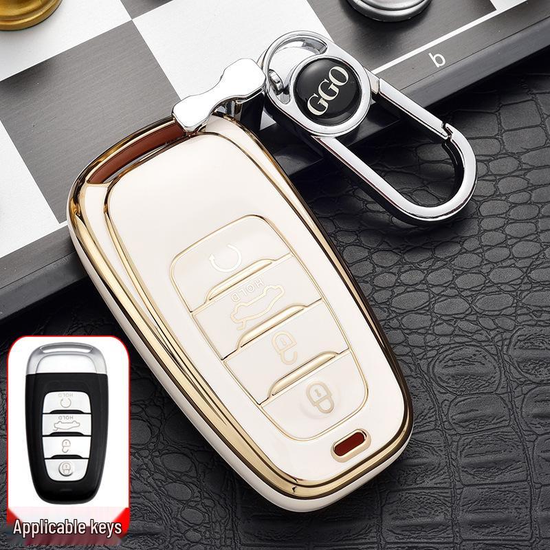 High-end Hongqi Key Case: Full Wrap, Anti-Drop, Personalized Protection for H5/EHS9 Cars