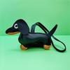 Dachshund Pendant Leather Bag Charm - Cute Cartoon Ornament