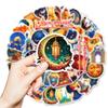 10/30/50PCS Cute Eid Mubarak Cartoon Stickers Ramadan Golden Moon Decals Waterproof DIY Phone Book Laptop Graffiti Sticker Packs