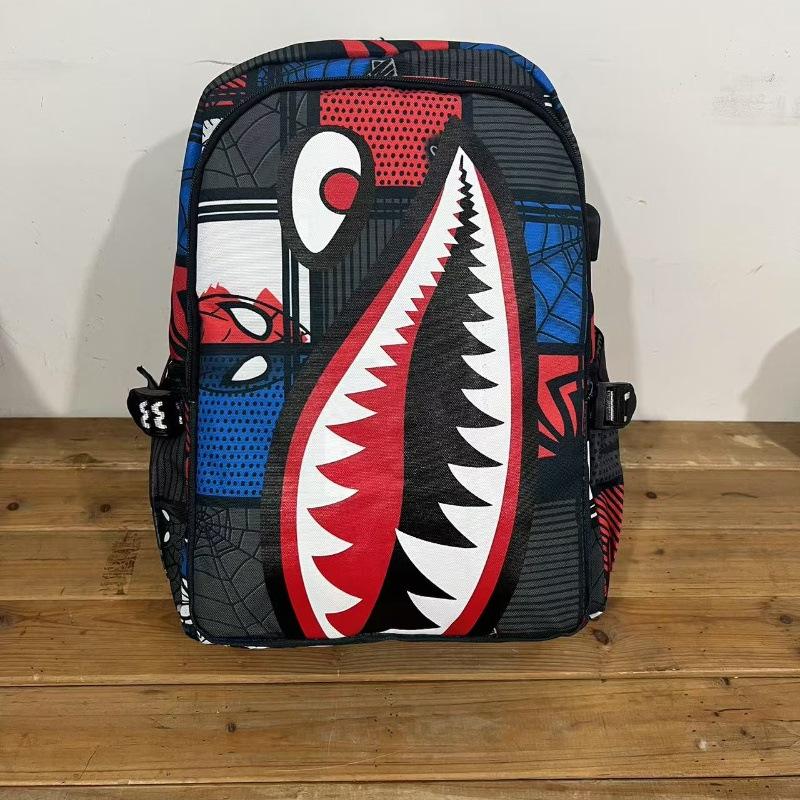 Shark Schoolbag Fashion Student Trend Korean Version of Children's Travel Light Backpack Backpack for Primary School Students Large Capacity