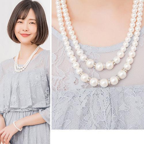 Fashion jewelry, bohemian multi-layer necklace, popular street auction popular pearl necklace.
