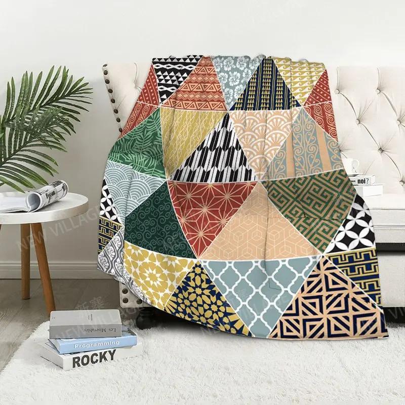 Bohemian-Stil digital bedruckte Polyester Schlafzimmer Samt Flanell Decke Vlies weiche Sofadecken für Betten