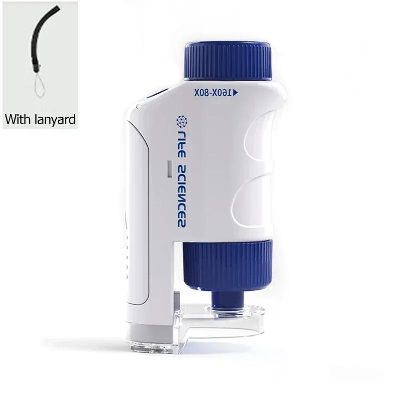 Handheld Microscope Package Lab LED Light 80X to 160X Home School Biological Science Instructive Playthings Designed For Children Birth Date Present