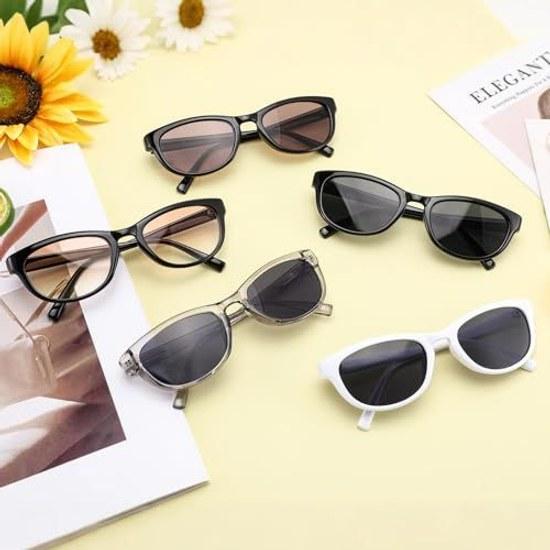 FEISEDY Sunglasses Ladies Cat Eye UV400 UV Protection Fashionable Driving Fishing Hiking Shopping Travel Small Face B1333