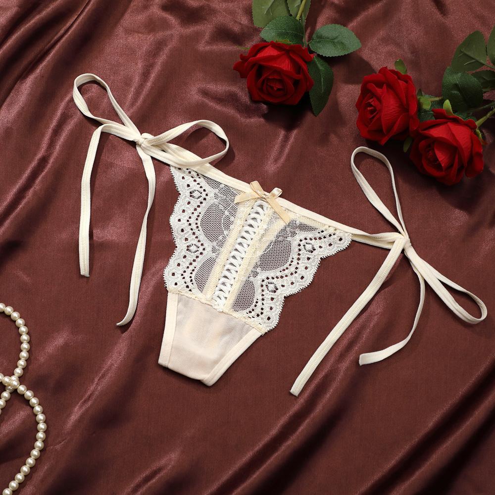 Sexy Thongs Fine Lingerie Adjustable And Detachable Waist Belt Lace Women Sexy Low Waist Perspective Super Comfortable Bow Lingerie