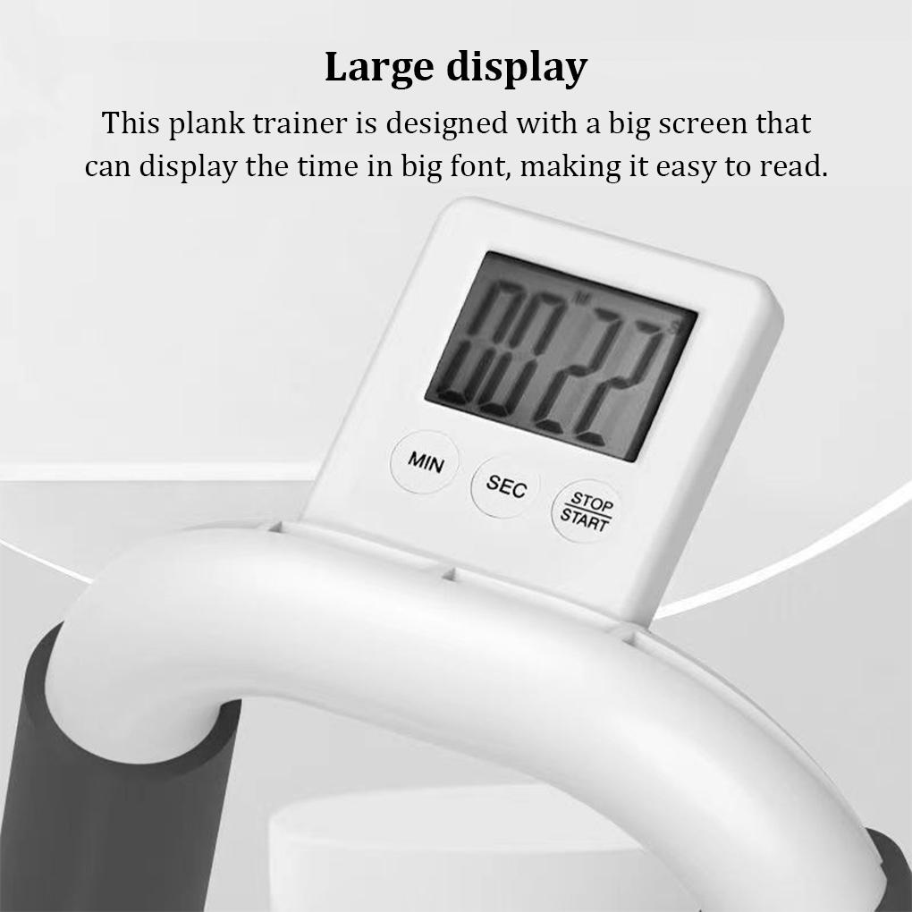Cronometru LCD Portabil pentru Acasă Antrenor Plank Femei Bărbați Talie Suport pentru Flotări Placă pentru Flotări Echipament de Practică Plăci Asistente