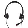 H390D‑RJ9‑MVA Telephone Headset Dual Ear RJ9 Plug Wired Black Noise Canceling Office Business Headset for Call Center