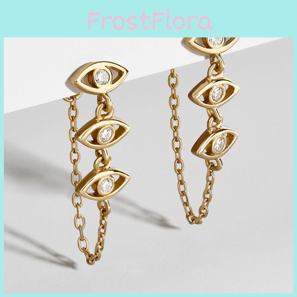 Trendige Geometrische Augenanhänger Ohrringe Legierungsplattierung Stilvoller Modeschmuck