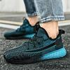 Men's shoes processing large size spring new casual sports shoes flying woven mesh breathable coconut running shoes